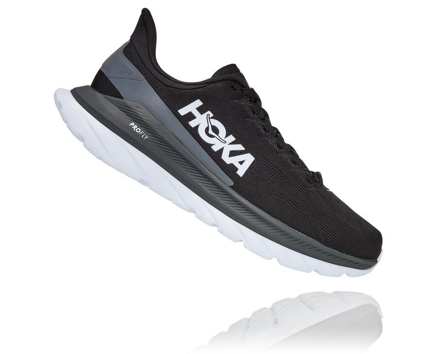 Tenis Hoka One One Hombre Negros/Blancos - Mach 4 - YQJC40526